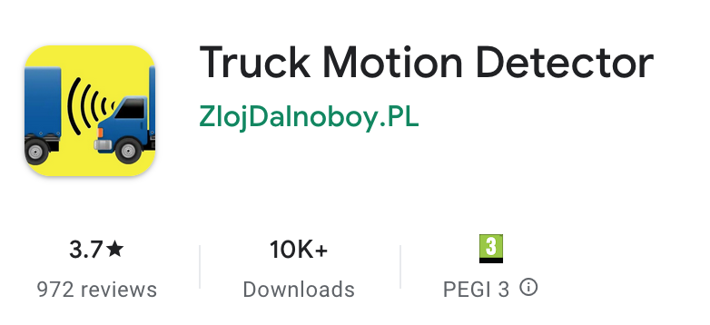 Truck Motion Detector